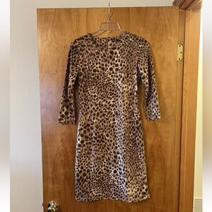 J. McLaughlin Sophia Safari Dress Animal Print NWT Camel Brown XXS MSRP $228